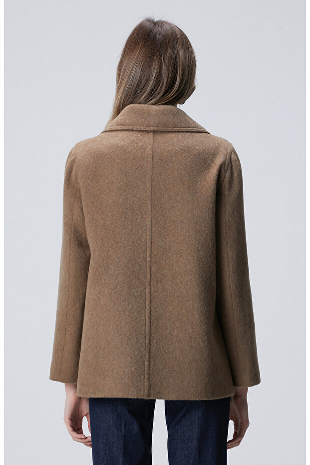 Camel Yün Karışımlı Kaban - 5