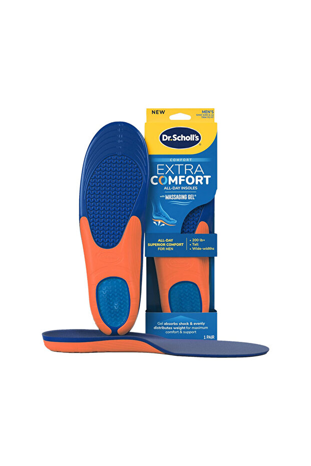 Dr.Scholl's Extra Comfort All-Day Insoles With Massaging Gel Men's 1Pair