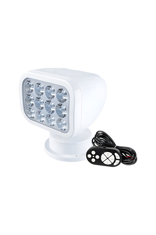 Remote Control LED Marine Searchlight 28W 2700LM 10-30V IP65 360° Rotation Light