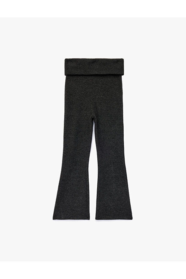 Viscose Blended Slim Fit Flared Trousers