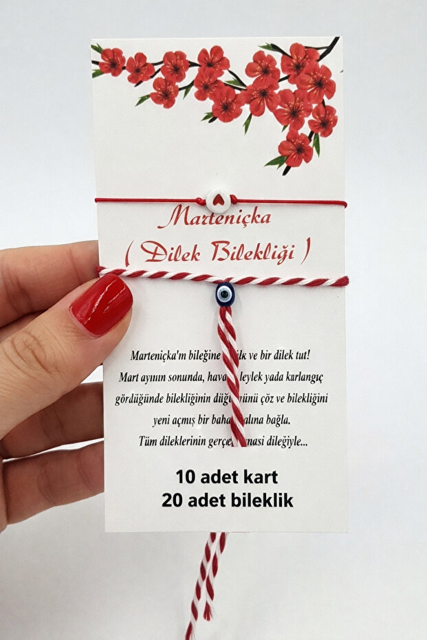 Marteniçka Wish Luck Bracelet Heart ♥️ Figured (10 Pieces)