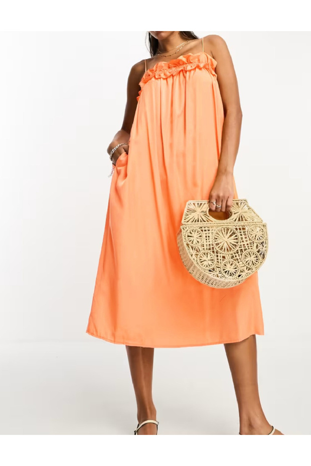 Rochie lunga, Portocaliu - 1