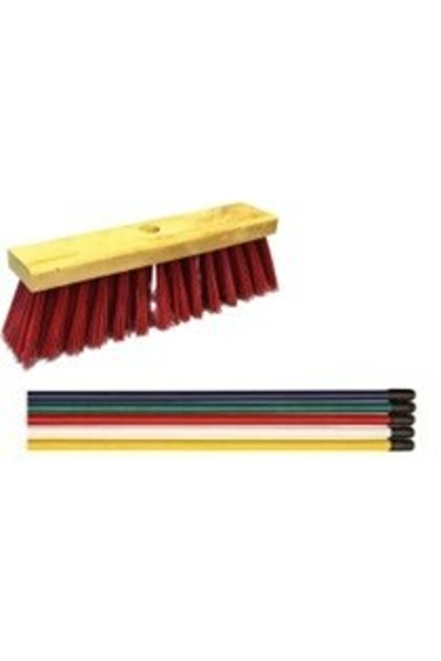 Wooden Hard Cleaning Brush with Wooden Handle, 30 cm Size