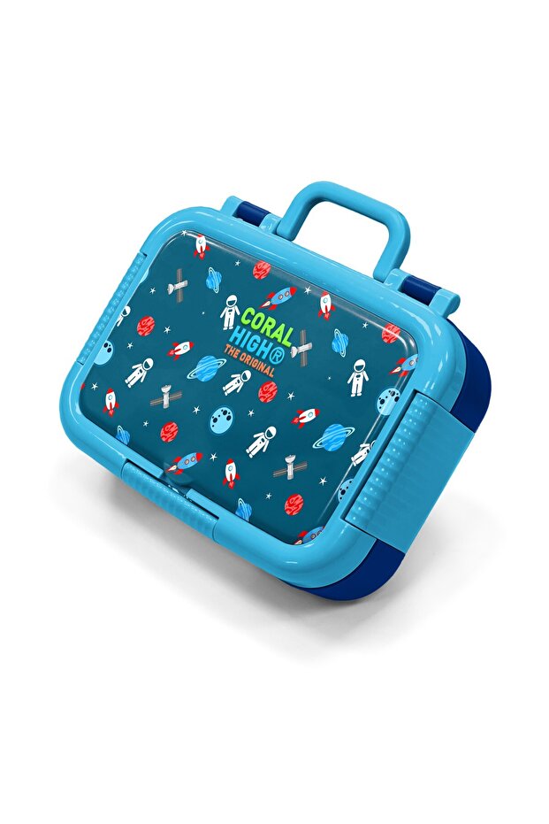 Kids Indigo Red Space Patterned Stainless Steel Lunch Box 39214