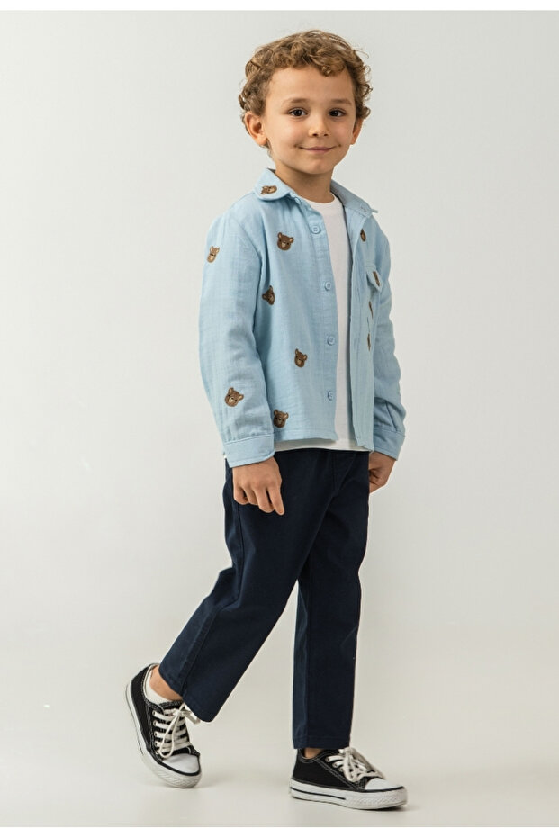 طقم مكون من 3 قطع للأولاد بتصميم دب لطيف - 3