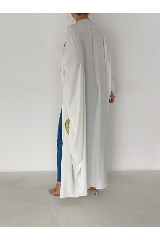 عباية بلوملاين البيضاء - 8