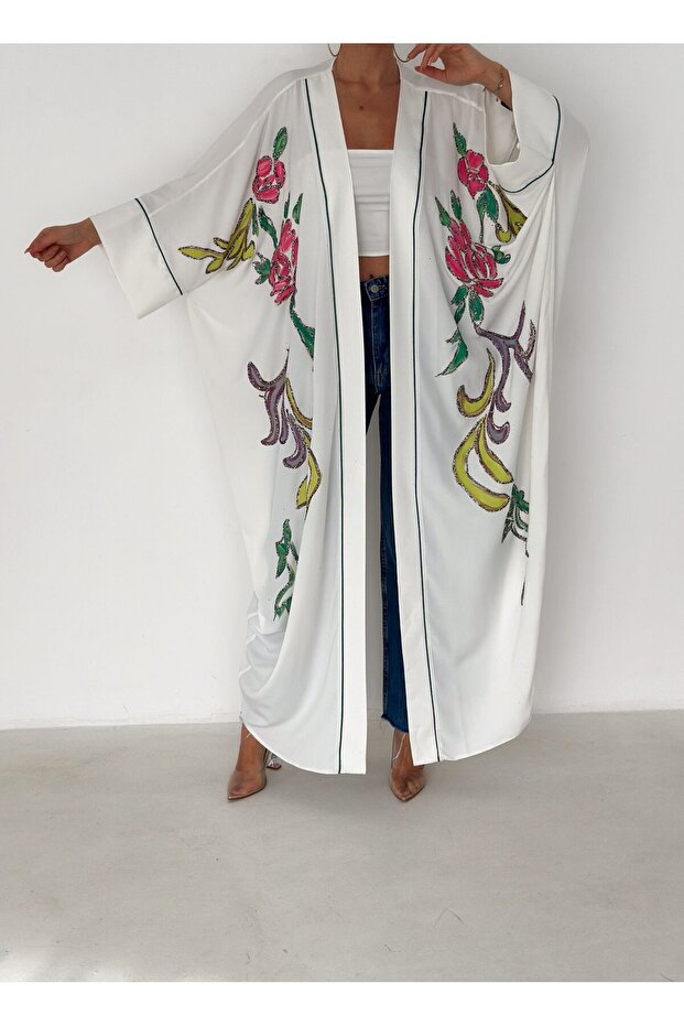 عباية بلوملاين البيضاء - 4