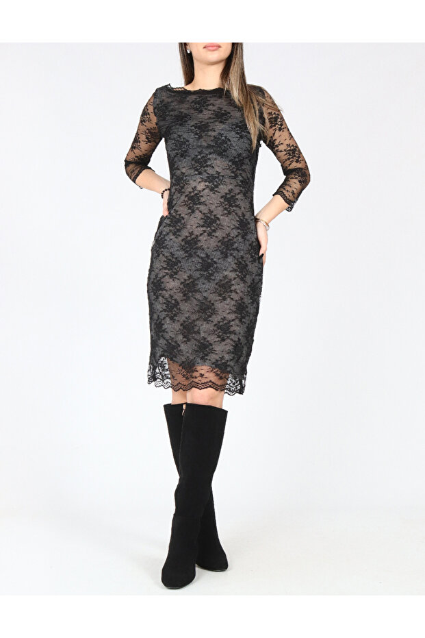 Rochie scurta, Gri - 1