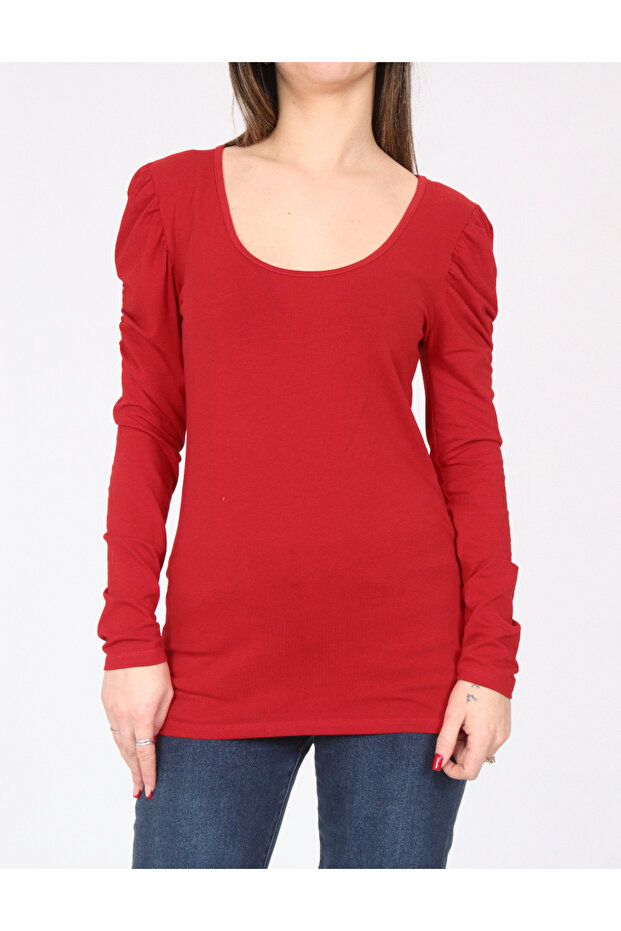 Blouse, Red - 1