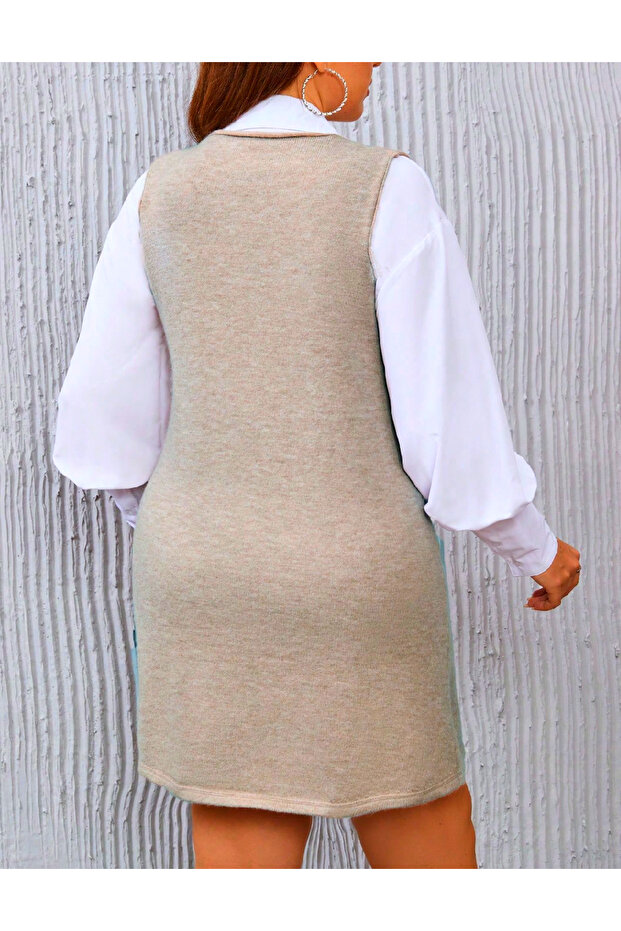 Rochie scurta, Bej - 2