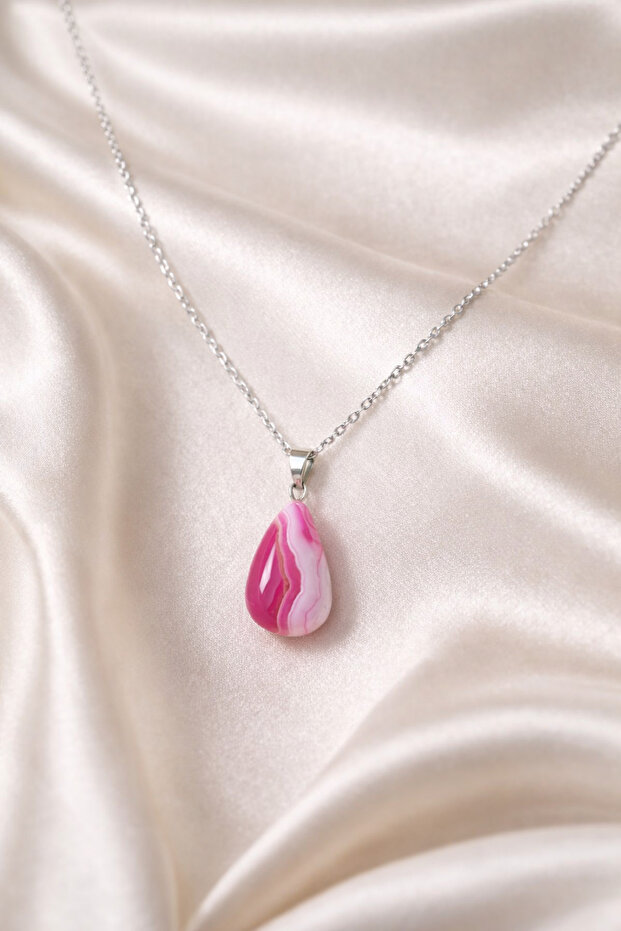 Natural Stone Pendant in Drop Shape - 2