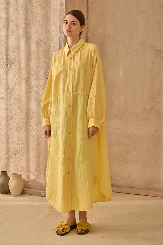 Müslin Gömlek Sarı - 1