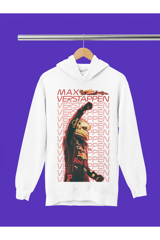 Max Verstappen Printed 3-Yarn Quality Soft Texture Hooded F1 Kids Sweatshirt