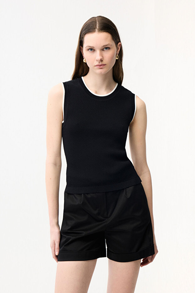 Kolsuz Triko Bluz - 4