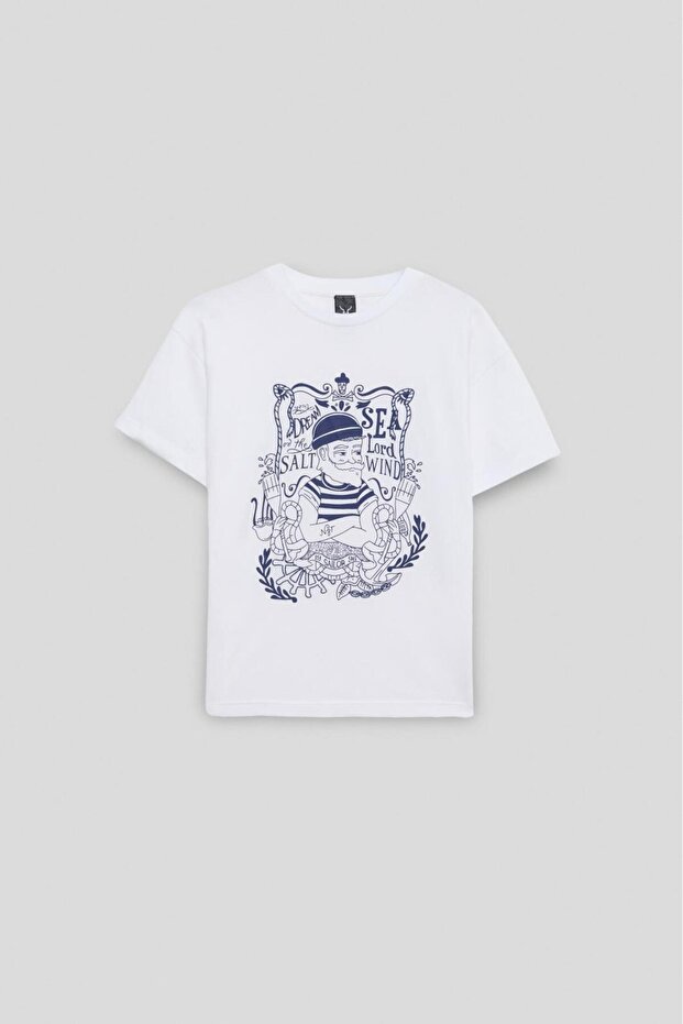 BG Store Boys' White T-shirt
