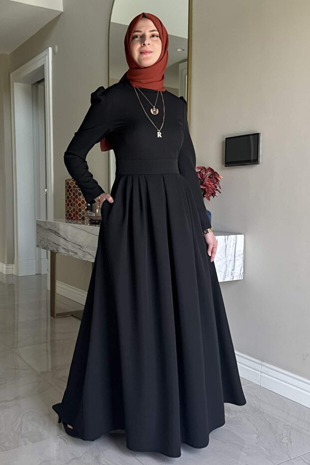 Rose Elbise Siyah - 8