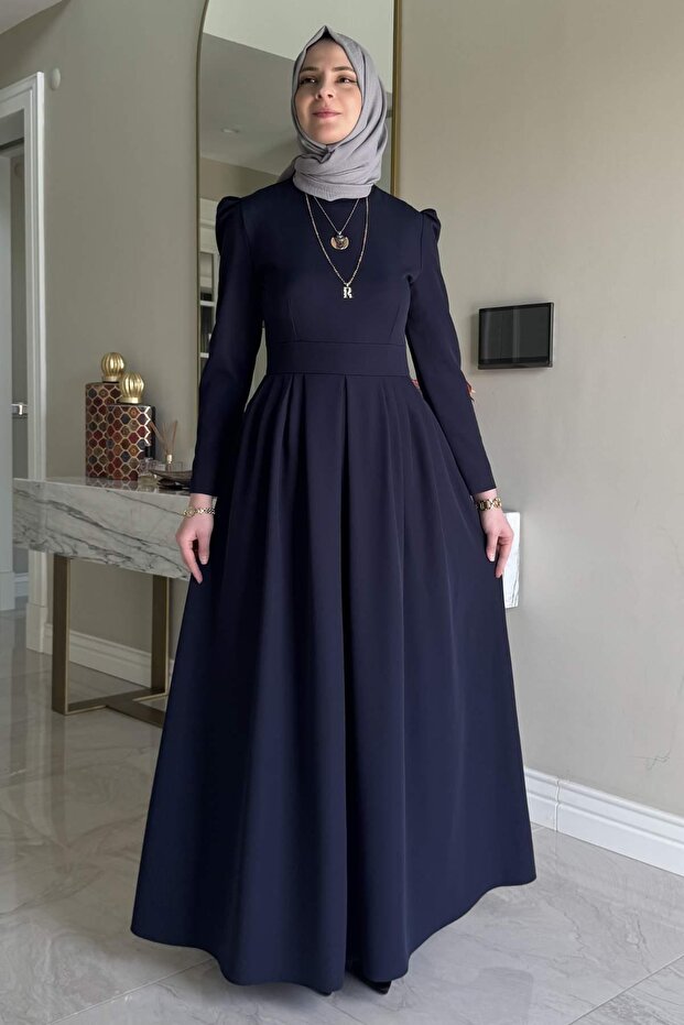 Rose Elbise Lacivert - 1