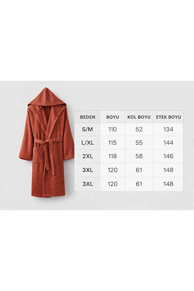 Vanilla Soft Kapüşonlu Bornoz - 5