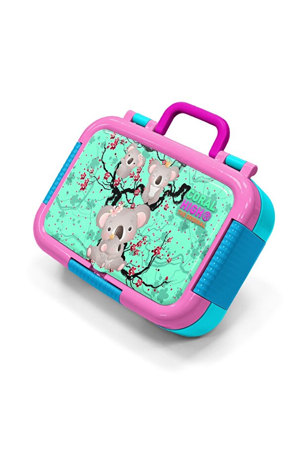 Kids Water Green Neon Coral Koala Patterned Stainless Steel Lunch Box 39234