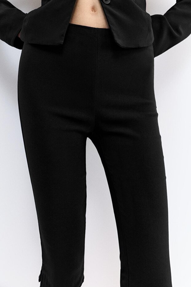 Fermuarlı kapri pantolon - 5