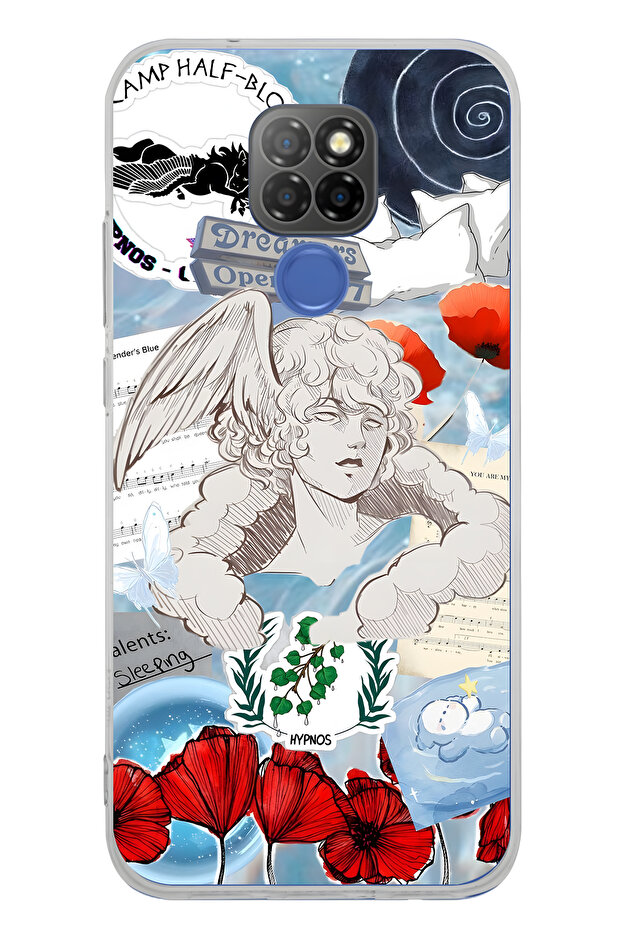 General Mobile Gm 20 Compatible Hypnos Patterned Transparent Phone Case - 1