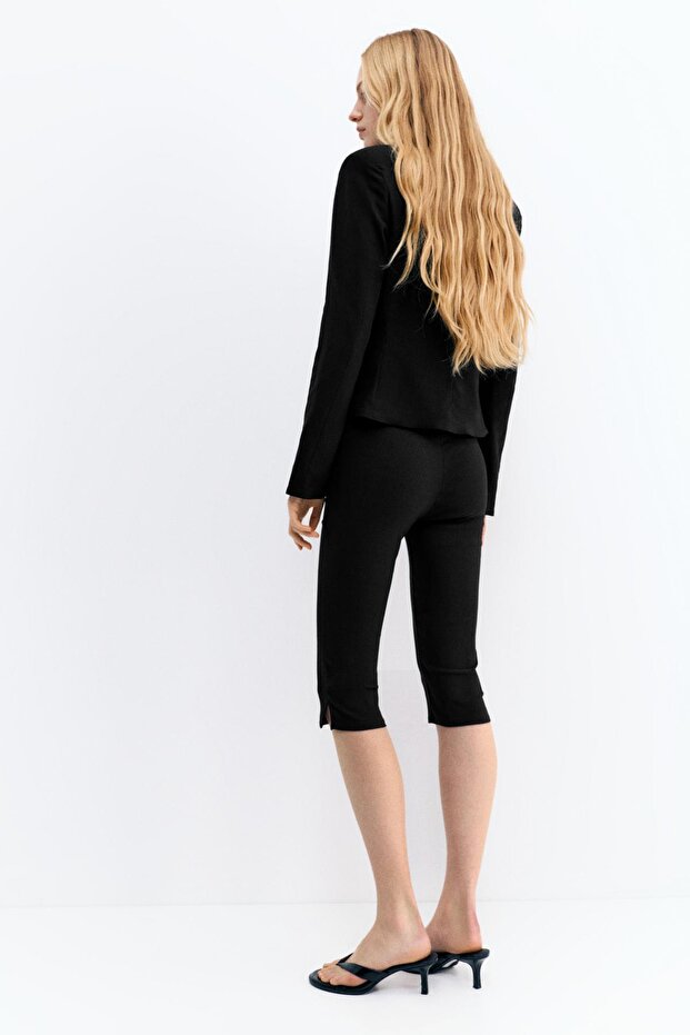 Fermuarlı kapri pantolon - 6