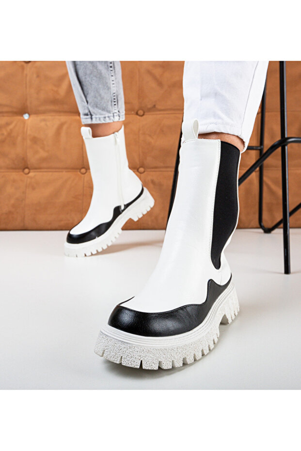 White Dunkley Boots - 4