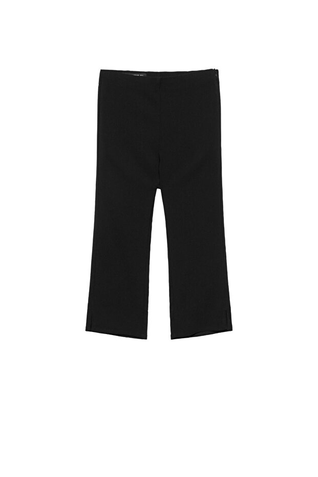 Fermuarlı kapri pantolon - 4