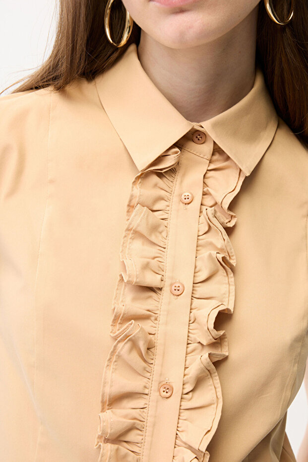 Büzgü Detaylı Gömlek - 3