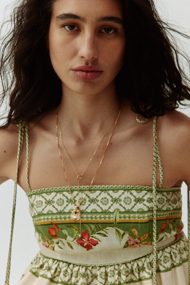 Bağlanan Askılı Elbise - 4