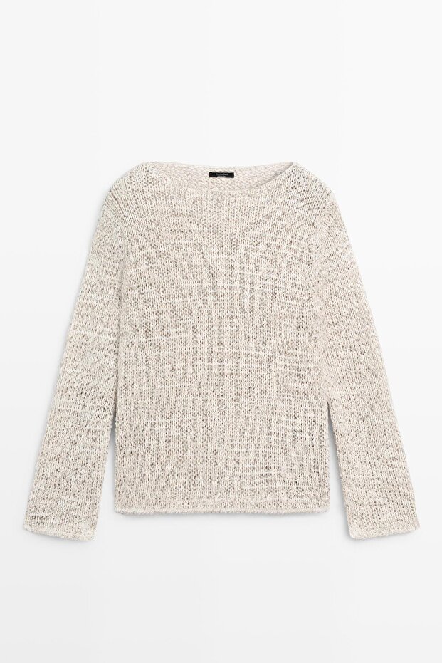 Geniş yaka triko kazak - 5