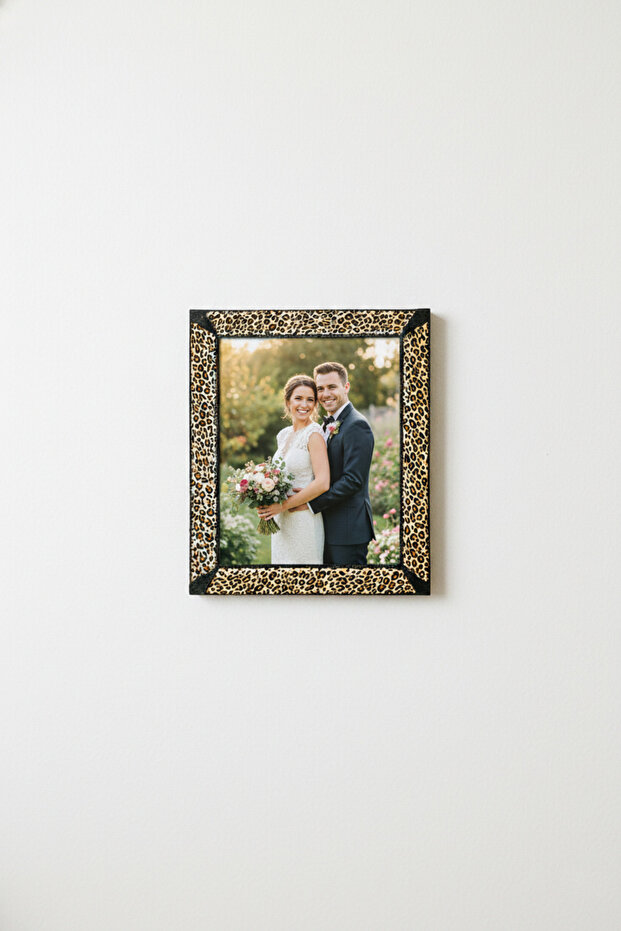 إطار صور منسوج مقاس 13 × 18 سم - 4 خيارات لأنماط مختلفة - إطار ديكور فاخر مقاس 17 × 22