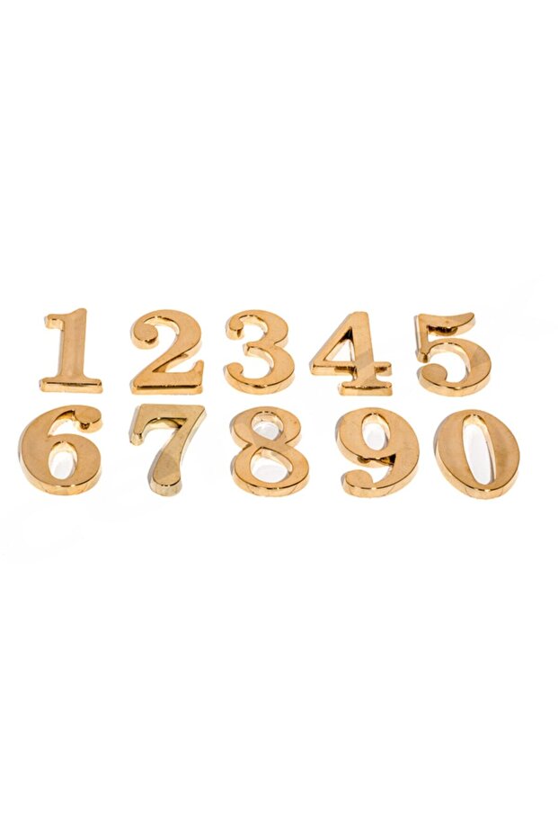 رقم لاصق ذهبي متوسط 3.75 سم