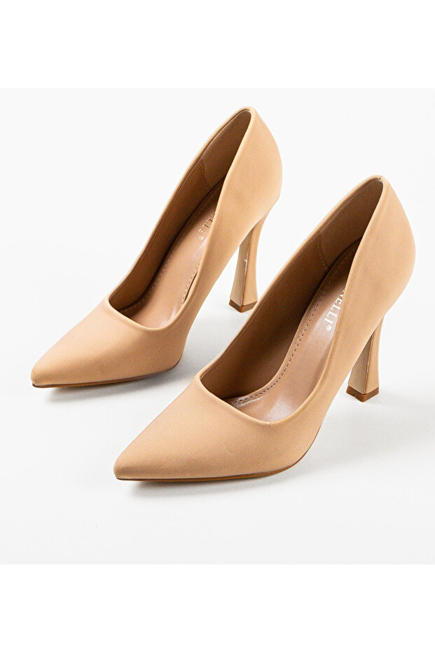 Pantofi cu toc bej Olyga - 6