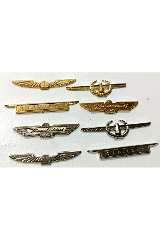 8 Metal Nuts with Emblem Tape
