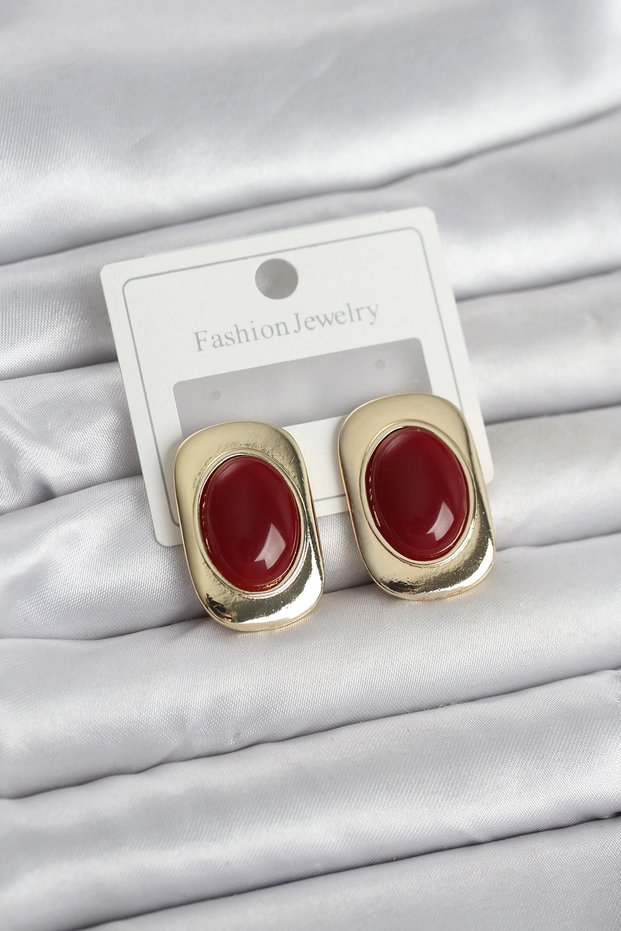 Bordo Rk Square Model Women's Earrings