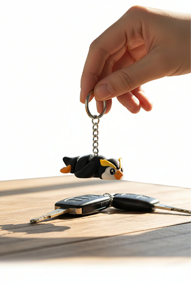 Penguin Figured Movable Keychain