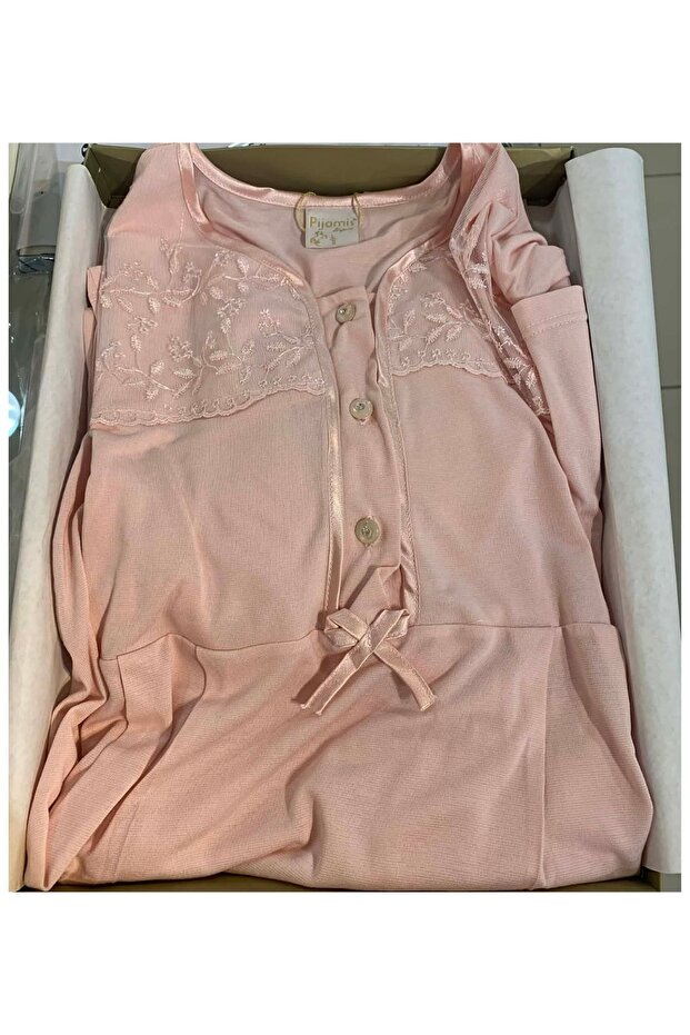 Stretchy Fabric Lace Detailed Short Sleeve Women's Pajama Set
