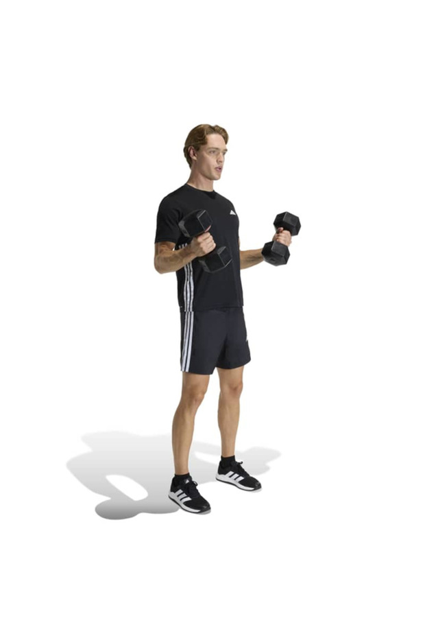 WORKOUT ESSENTIALS BASE 3 STRIPES DOKUMA ŞORT - 4