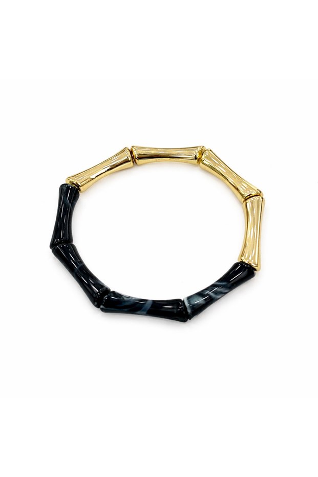 Vip Gold Detail Acrylic Flexible Women's Bracelet
