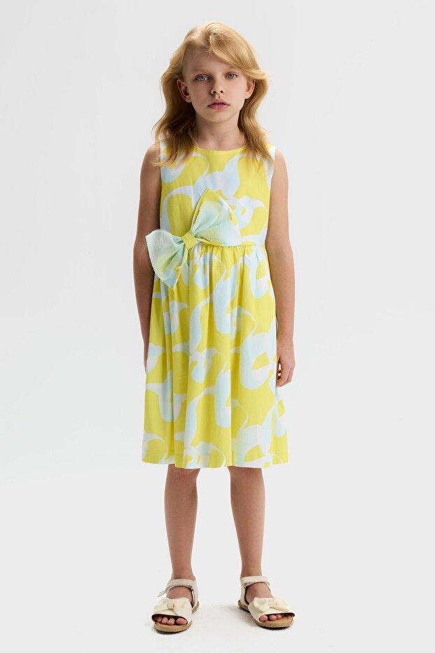 Summer Dress for Ages 4-8 - Yellow
