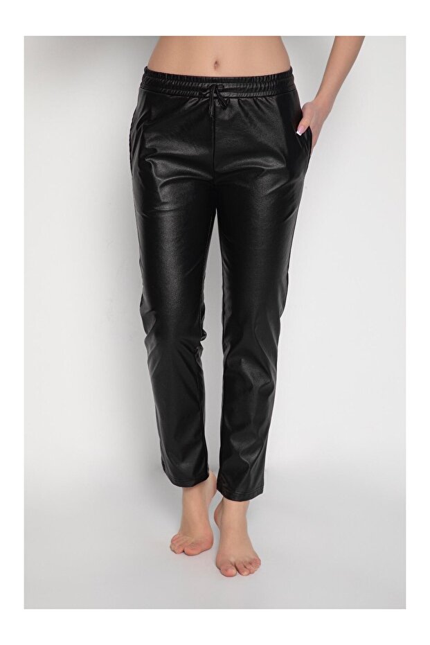 Faux Leather Pants - 1