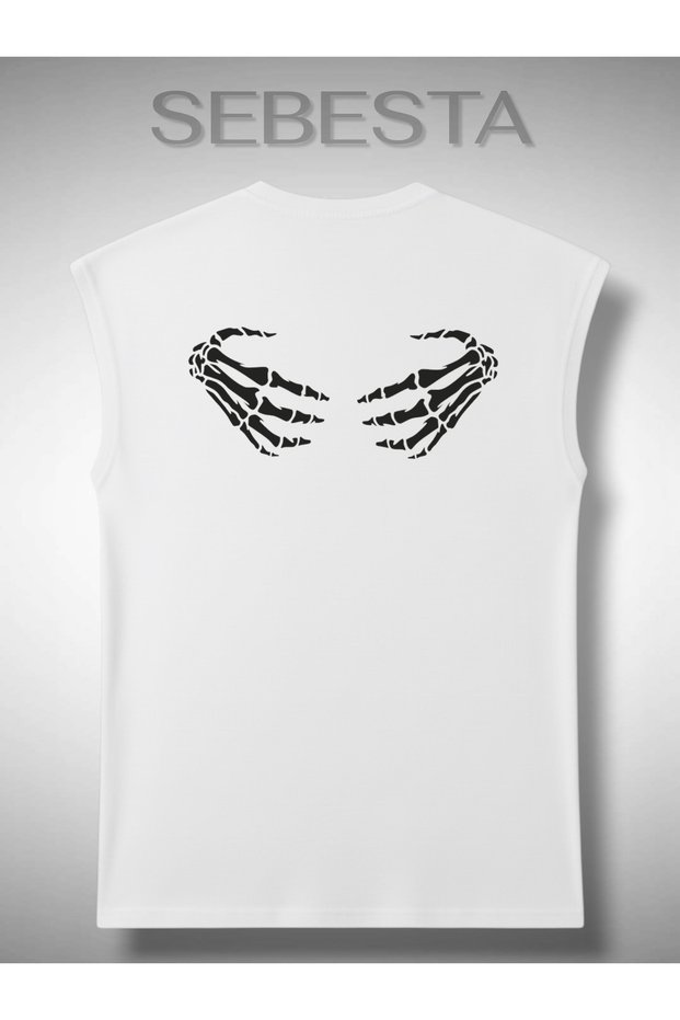 İskeler Hand Printed Cotton 0 Collar Premium Oversize Sportsman's Top