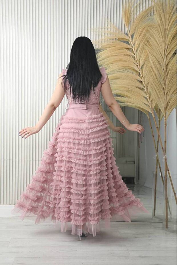 فستان سهره مزين بالترتر - 3