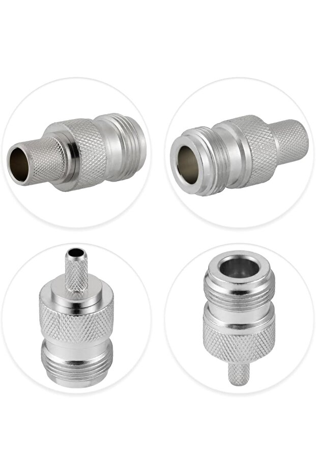 N Female Connector 50Ω – Crimp RF Coaxial Connector for LMR400, Belden 9913, RG8