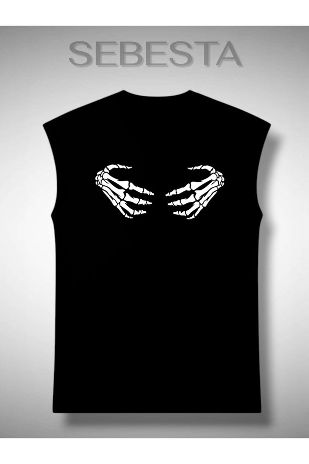 İskeler Hand Printed Cotton 0 Collar Premium Oversize Sportsman's Top