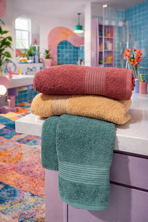 Trio Towel Set - 50 X 85 cm Hand and Face Towel Set - Forest