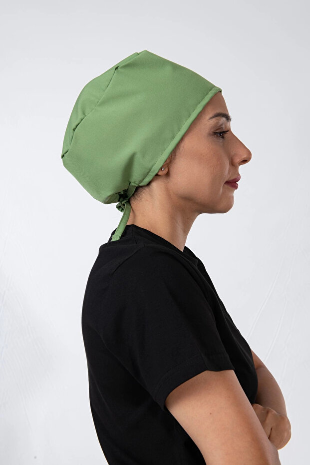 Elasticized Breathable Lightweight Comfortable Professional Kitchen and Chef Hat Green
