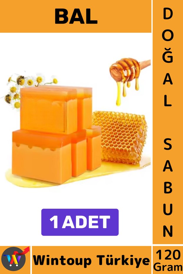 # Solid Soap 100% Natural Herbal Organic Honey Soap for Hands, Face, Hair, Body and Skin 120 Grams