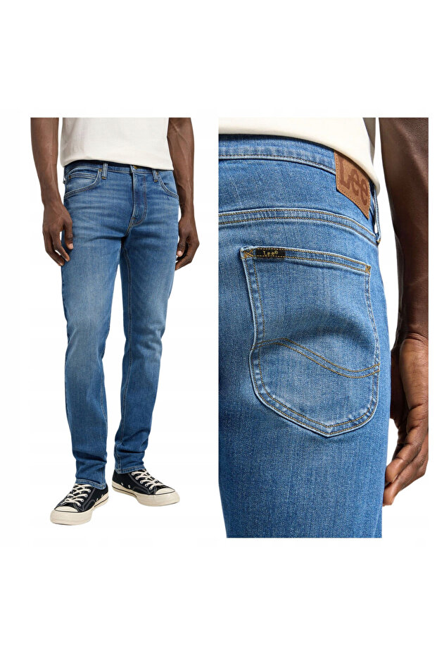 Men's Jeans, Lee, Luke, Regular Lenght, Cotton, Zipper, 5 Pockets, Blue, 32/34 - 1